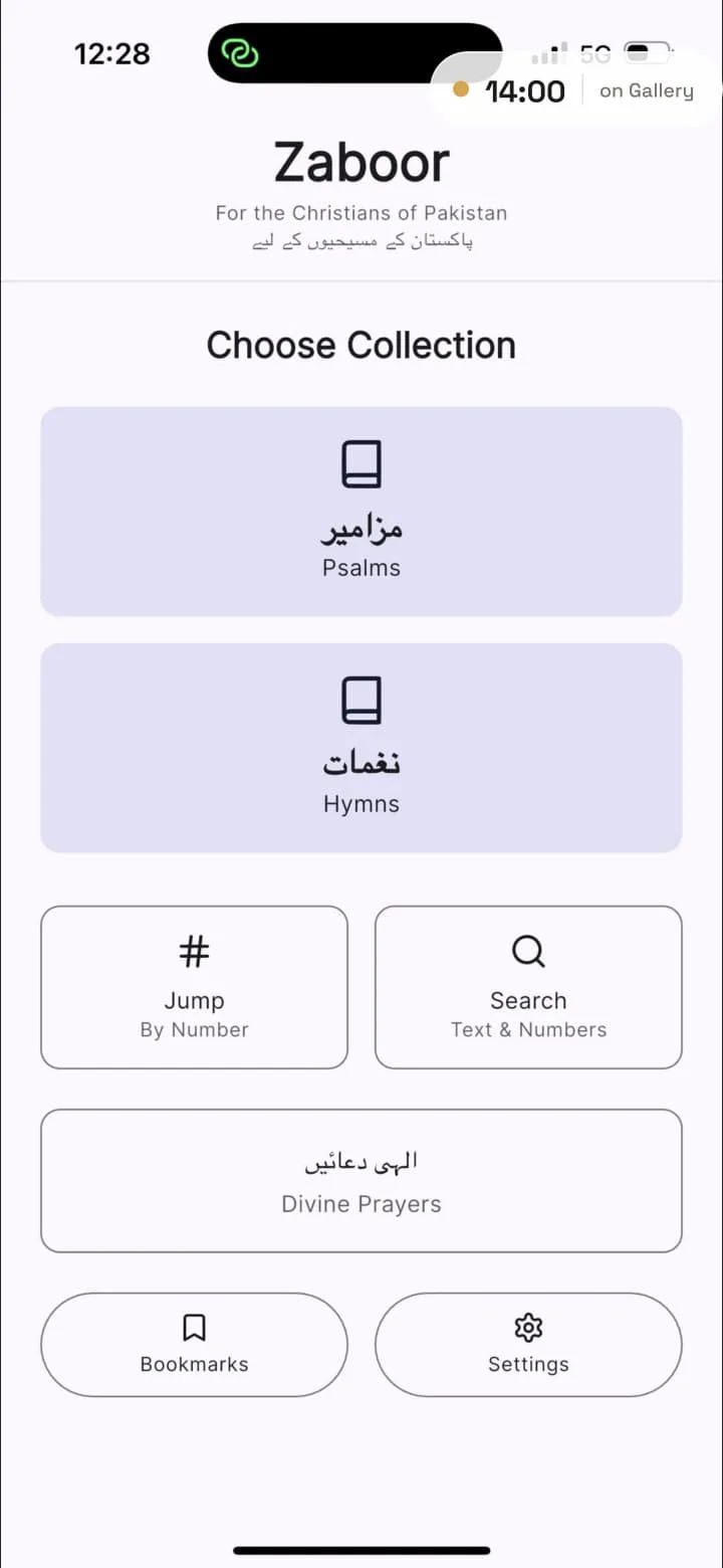 The 2025 home screen, second capture, showing the full set of actions